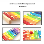 木琴厂家 - 儿童敲击8彩虹键槌