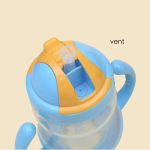 婴儿吸管杯厂家 - 280ml硅胶吸管带手柄