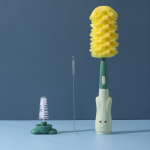 婴儿奶瓶刷生产厂家 - 3件新款海绵手柄