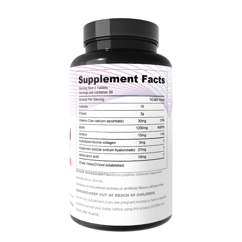 Hot Selling Collagen Women's Beauty Products Gluten-free High Quality Collagen Own Brand 1200mg