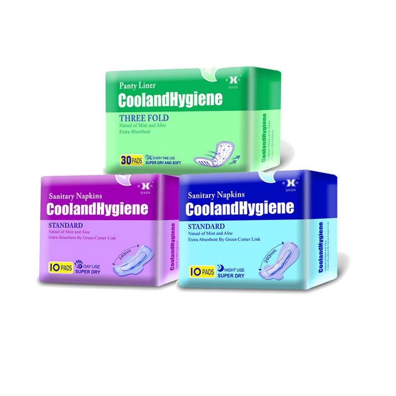 卫生巾工厂-中国厂批发超薄绿色芯片