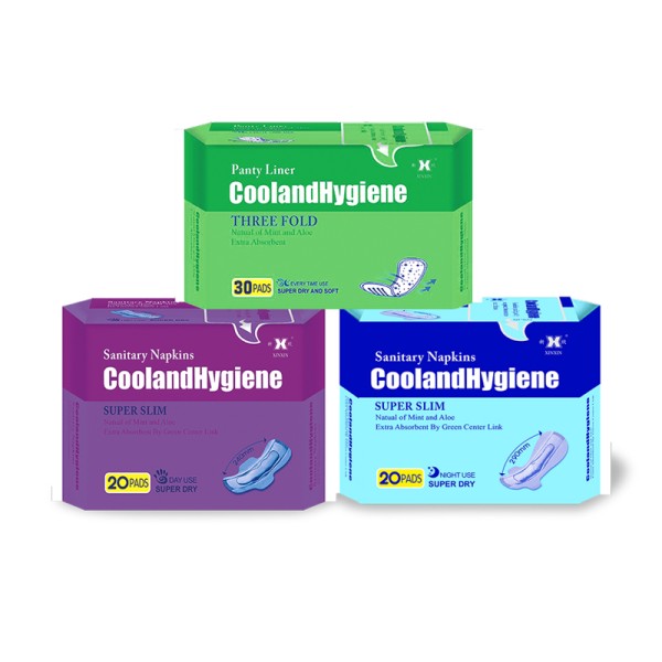 卫生巾生产厂家-绿茶超薄吸收芯卫生巾