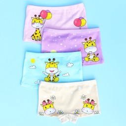 女孩内裤生产厂家 - 卡通平角4包装柔软