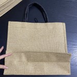 黄麻袋厂家 - 空白粗麻布纽扣锁热转