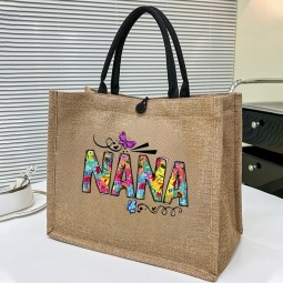 黄麻袋厂家 - 空白粗麻布纽扣锁热转