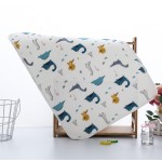 婴儿换尿布垫厂家 - 70x90cm花朵防水纱巾