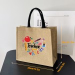 黄麻托特包生产厂家 - 纽扣锁热转印手袋