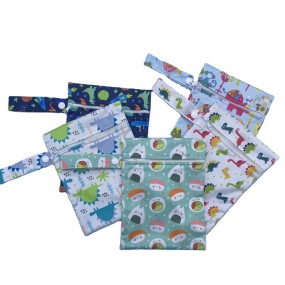 湿干袋厂家 - 印花可重复使用15x20cm迷你