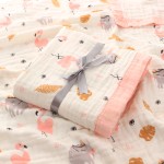 襁褓毯厂家 - 120x150cm纱巾卡通棉