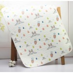 婴儿换尿布垫厂家 - 70x90cm花朵防水纱巾