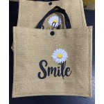 黄麻袋厂家 - 空白粗麻布纽扣锁热转