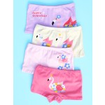 女孩内裤生产厂家 - 卡通平角4包装柔软