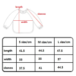 婴儿围兜生产厂家 - 定制颜色PU聚酯长袖