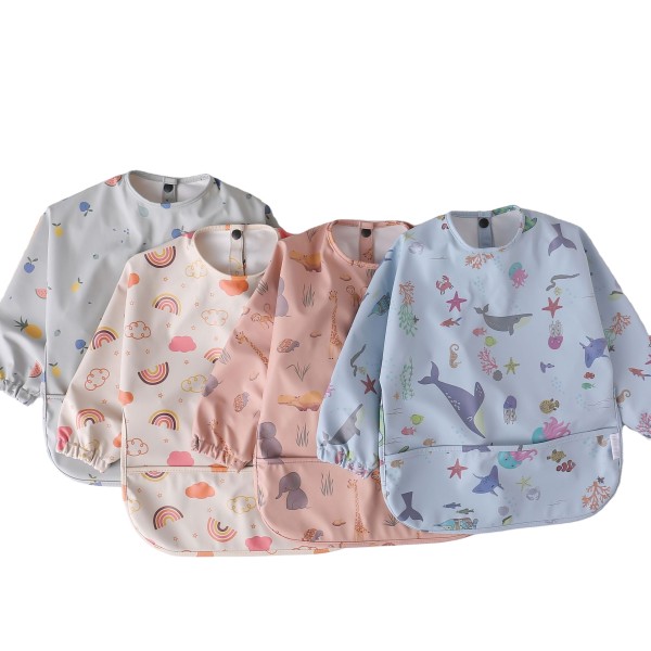 婴儿围兜厂家 - 热销定制印花防水