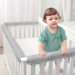 Crib Rail Cover Manufacturer - 3pcs Teething Edge Fleece Reversible