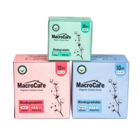 卫生巾生产厂家-环保100%可降解有机竹纤维