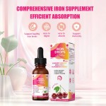 WELLBODY OEM/ODM Private Label Liquid Iron Drops Free Blood Builder Anemia Iron Supplement for Women & Men