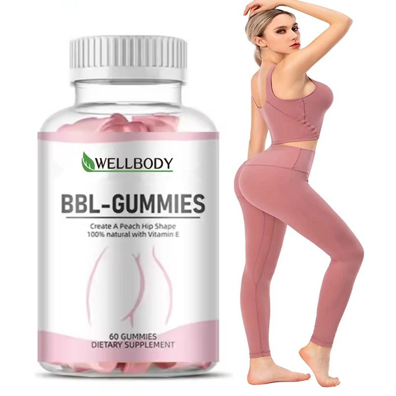 Wellbody Organic Beauty Butt Hip Booster Gummy BBL Butt Enhancement Gummies for Hip Enlargement Private Label for Pregnant Women