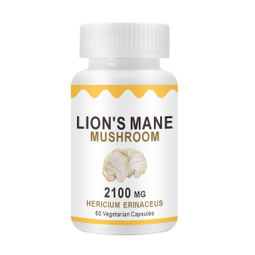 WELLBODY Organic Lion's Mane Mushroom Powder Extract Private Label Lions Mane Capsules Grain-Free Healthcare Supplement for