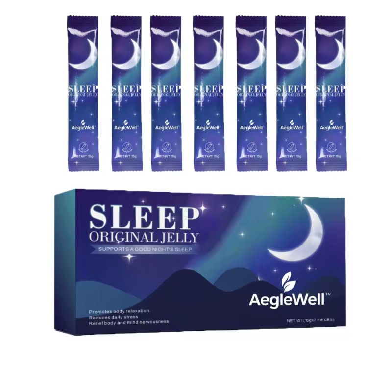AegleWell OEM Melatonin Jelly Natural Sleep Aid Drug-Free Vegan Melatonin Gummy Supplement Sleeping Pills Substitute Jelly