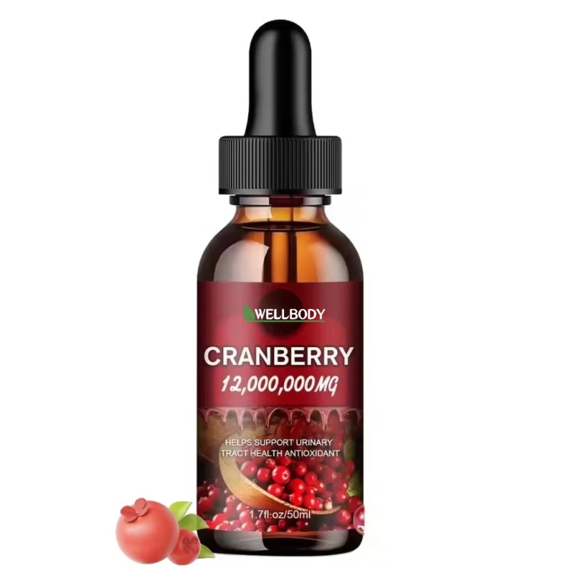 WELLBODY OEM/ODM Private Label Factory Supply Cranberry Extract Drops Support Skin Hair and Nails Health Keep Body Health