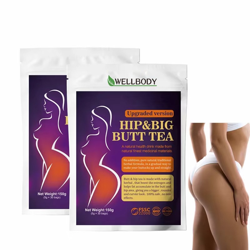 WELLBODY OEM/ODM Private Label Factory Supply Natural Vegan Butt Enlargement Hip Health Tea Pregnant Women Safe Ingredients