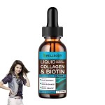WELLBODY OEM/ODM Biotin Drops for Hair Growth - Natural Biotin and Collagen Vitamins for Skin, Hair, and Nail Health for Women