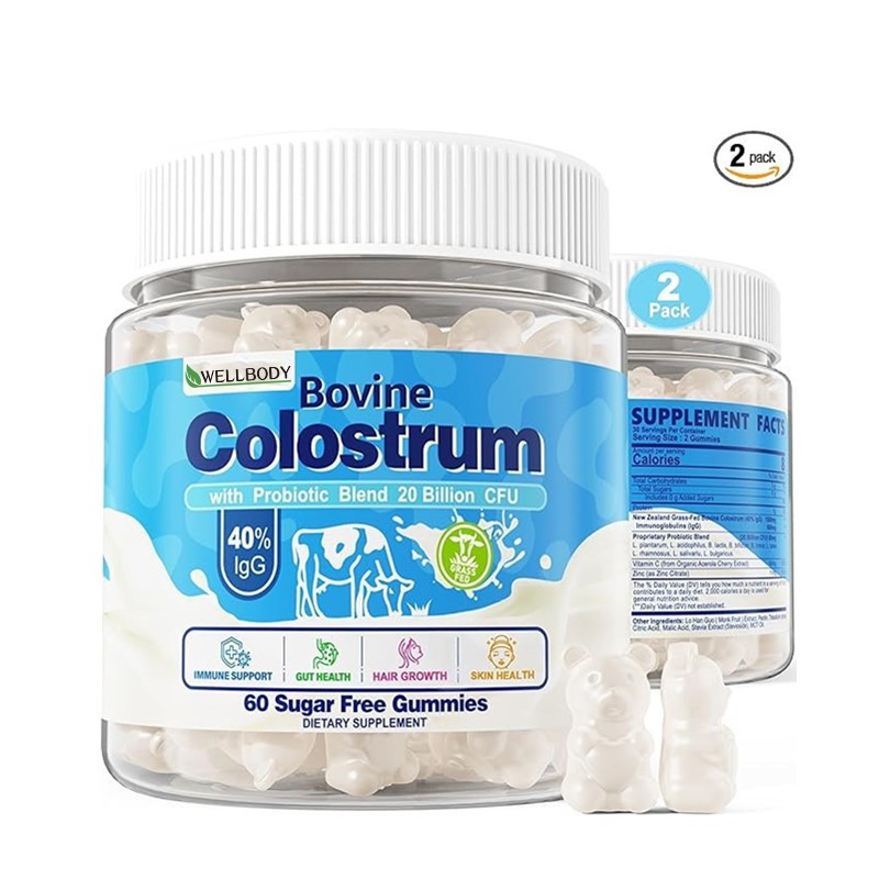 WELLBODY OEM/ODM Private Label Factory Supply Natural Health Products Bovine Colostrum Milk Powder Gummies for Pregnant Women