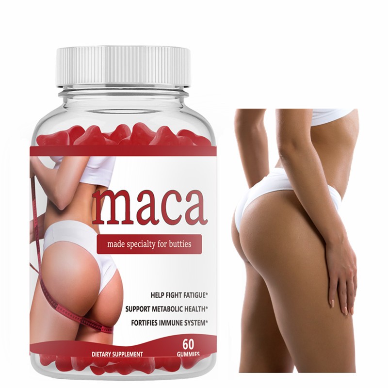 Wellbody OEM/ODM Factory Supply Natural Health Products 60 Red Maca Gummies Specialty Butts Hips Safe for Pregnant Women