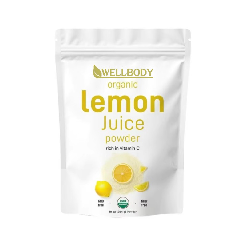 WELLBODY Organic Lemon Juice Powder OEM/ODM Factory Supply Rich in Vitamin C for Body Health for Adults & Pregnant Women