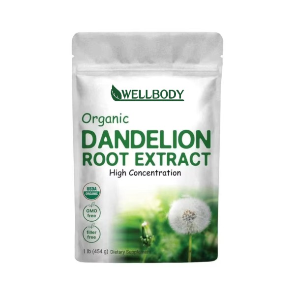 WELLBODY OEM/ODM Private Label Factory Supply Organic Dandelion Root Powder Liver Health Support Keep Body Health