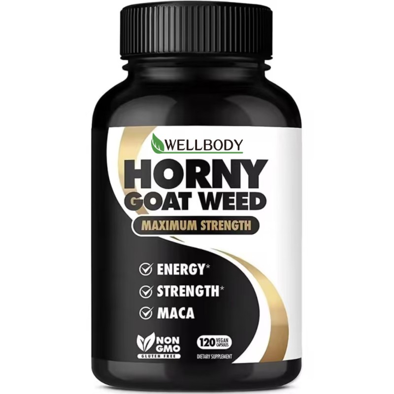 WELLBODY OEM/ODM Private Label Factory Supply Horny Goat Weed Capsules Support Energy Strength for Men and Women