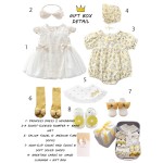 婴儿连衣裙套装厂家 - 新款11件棉连体衣头带