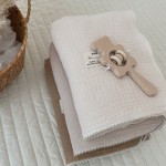 纱巾毯生产厂家 - 100%有机绉纱棉超柔软