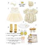 婴儿连衣裙套装厂家 - 新款11件棉连体衣头带