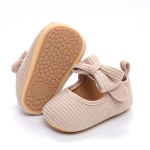 婴儿鞋厂家 - 蝴蝶结橡胶底防滑公主