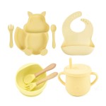 Baby Tableware Manufacturer - 8PCS Squirrel Silicone Sucker Set