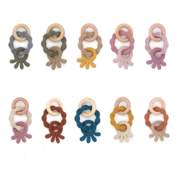 Baby Teething Toy Supplier - OEM Octopus Silicone Sensory Teether