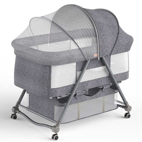 Baby Bassinet Supplier - OEM Foldable Crib Mosquito Net Wheel