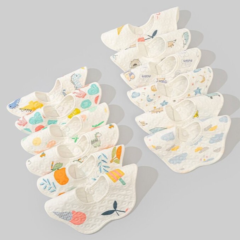 360 Rotation Bib Factory - OEM Cute Flower Shape Waterproof Bib
