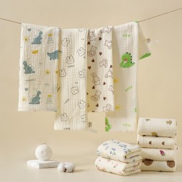 Baby Burp Towel Manufacturer - OEM Super Absorbent Crepe Cloths