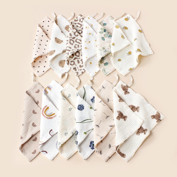 Baby Face Towel Factory - OEM Pure Cotton Muslin Washcloths Unisex