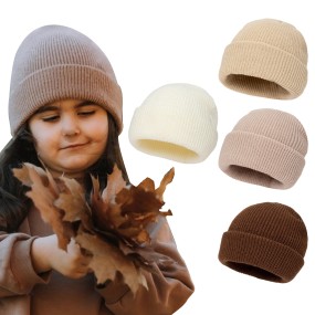 Baby Knitted Hat Manufacturer - OEM Solid Color Warm Soft Beanie