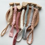 Pacifier Holder Supplier - OEM Fabric Bead Wooden Holder Clip