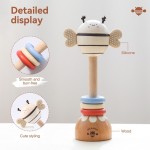 Toddler Rattle Toy Manufacturer - OEM Wooden Bee Silicone Teether