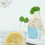 Disposable Bamboo Picks Factory - OEM Tropical Leaves Food Toothpicks