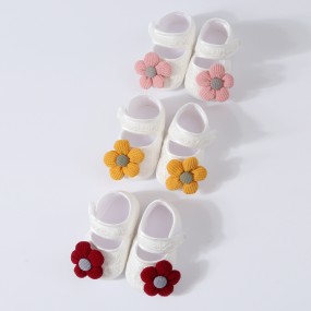 Baby Walking Shoes Manufacturer - OEM Anti Slip Flower Princess Shoes