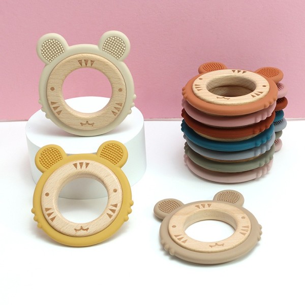 Silicone Teether Factory - OEM BPA Free Wooden Teething Rings