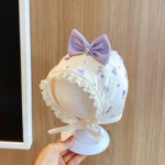 Newborn Ear Protection Hat Factory - OEM Lace Up Bow Print Strap