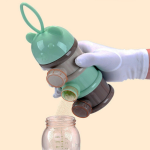 便携零食盒工厂 - 可定制卡通熊奶粉容器